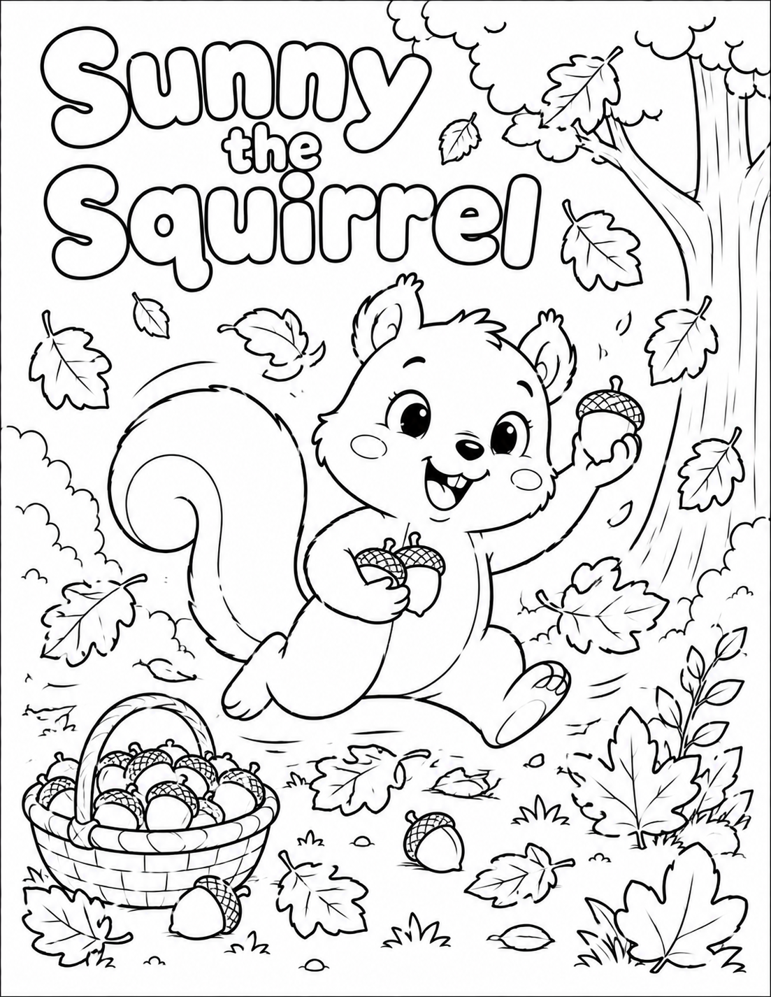Digital Big Feelings Woodland Coloring Book 20 Page PDF
