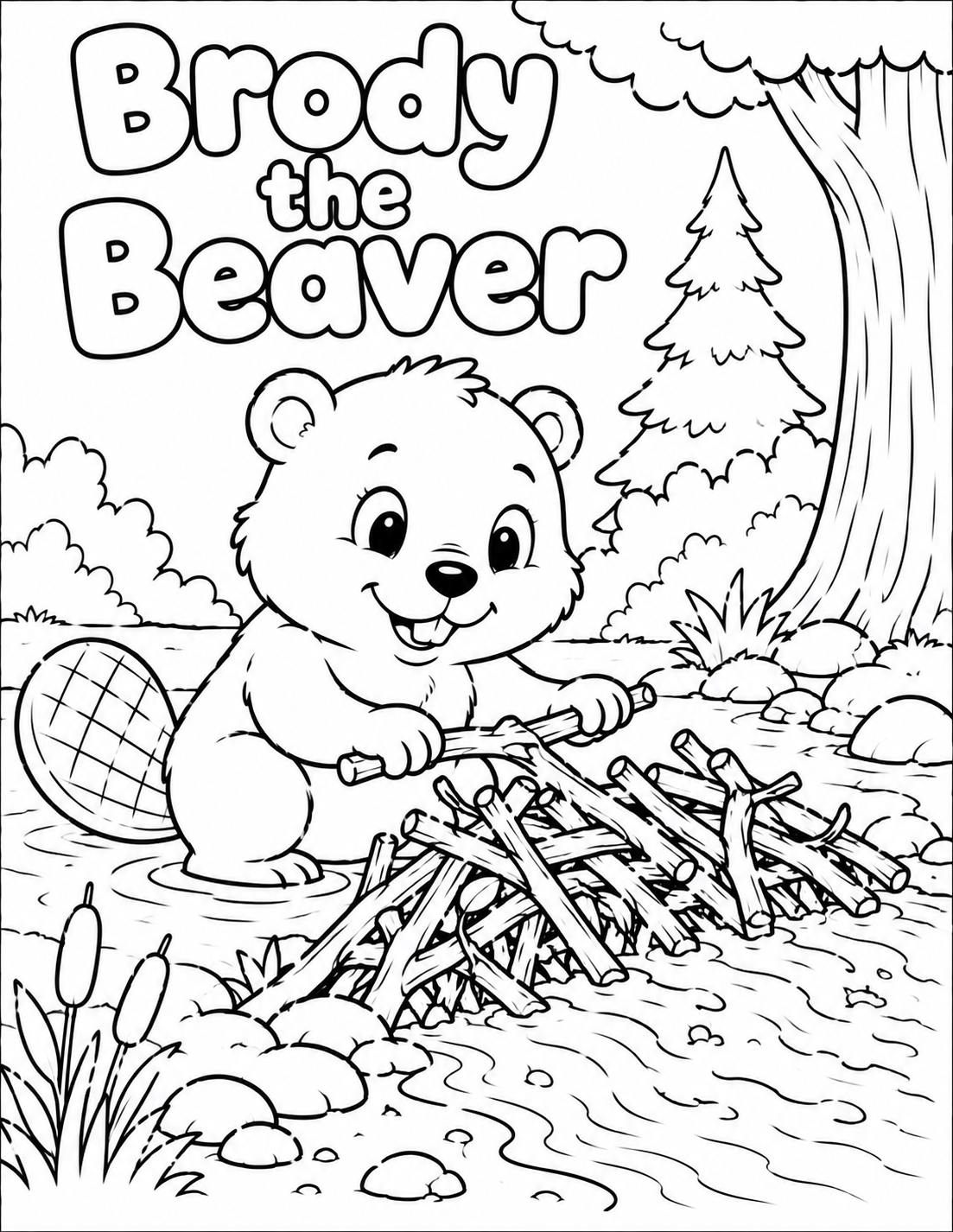 Digital Big Feelings Woodland Coloring Book 20 Page PDF
