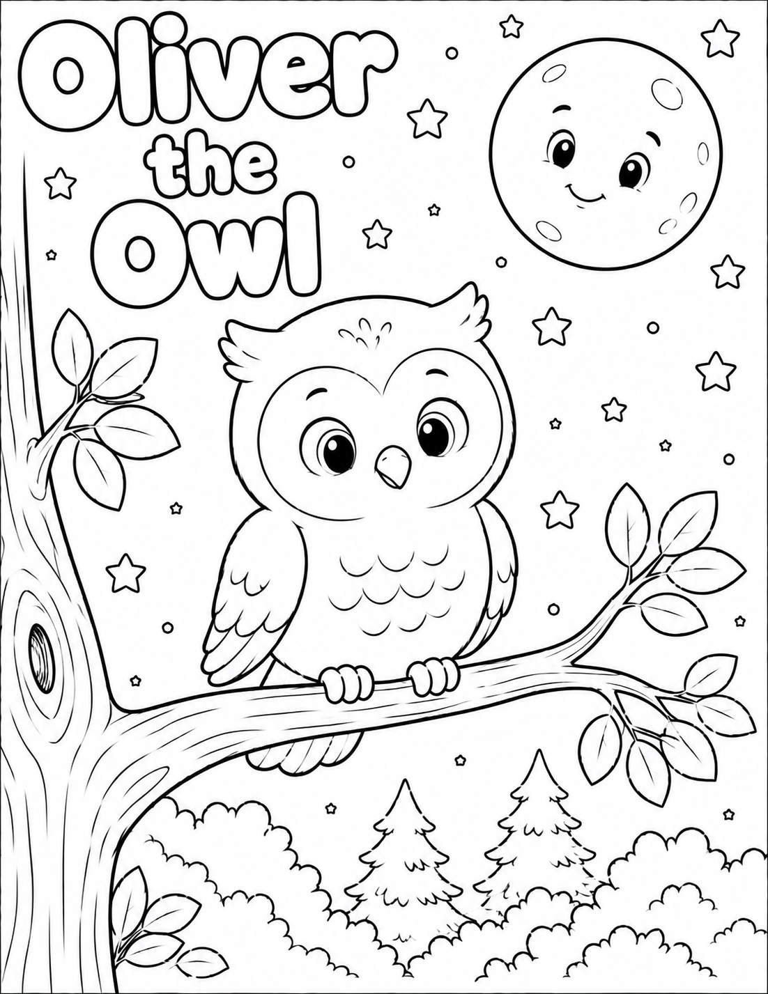 Digital Big Feelings Woodland Coloring Book 20 Page PDF